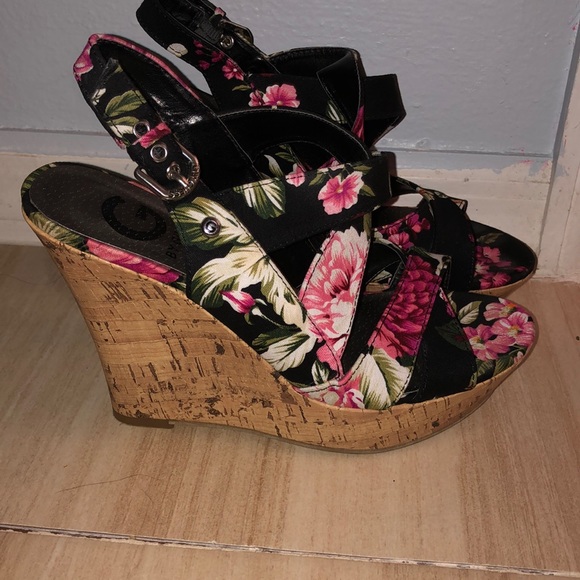 Guess Shoes - Guess floral 4” heels